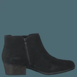 Adreena Flora Black Suede