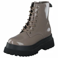 Biagas Laced Up Platform Boot  Taupe