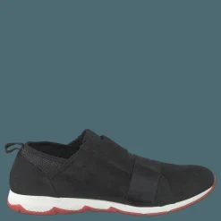 Cesky Strap Slip On Black Nubuck