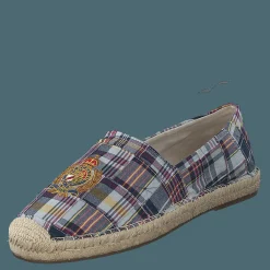 Cevio Crest Madras Espadrille Blue Multi