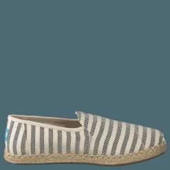 Deconstructed Alpargata Rope Black Woven Stripe