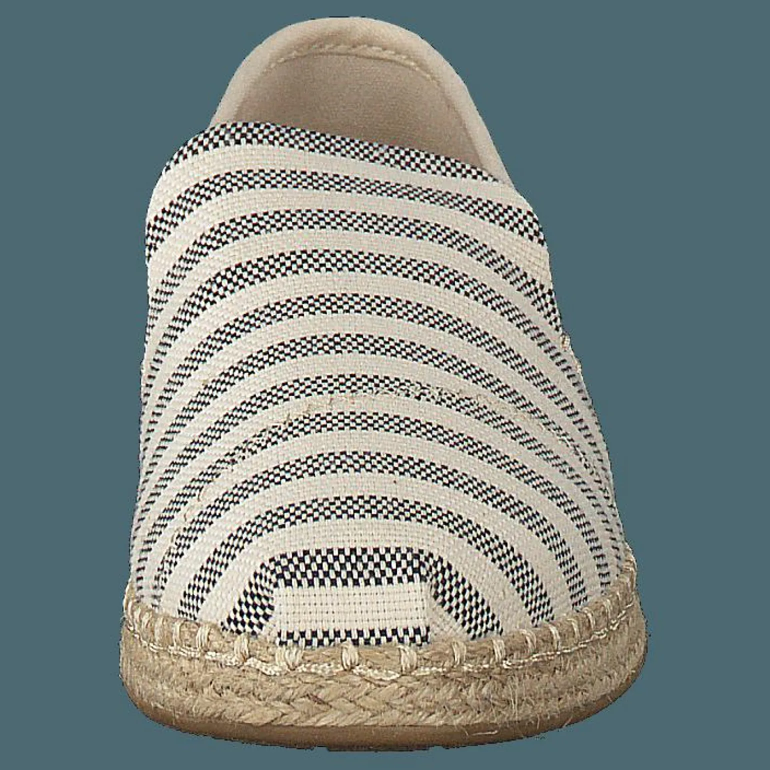 Deconstructed Alpargata Rope Black Woven Stripe