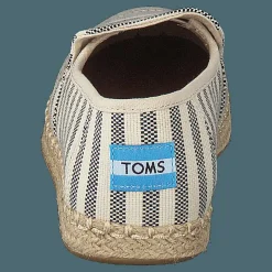 Deconstructed Alpargata Rope Black Woven Stripe