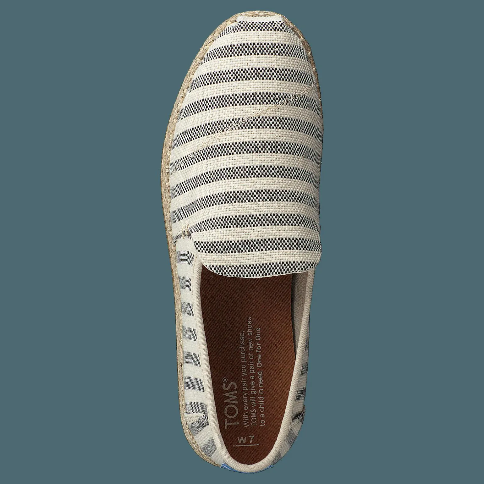 Deconstructed Alpargata Rope Black Woven Stripe