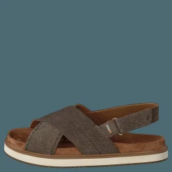 Dusty Gold Star Suede Brown Metallic