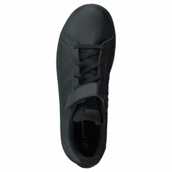 Grand Court Elastic Lace and Top Strap Shoes Core Black / Core Black / Grey Six