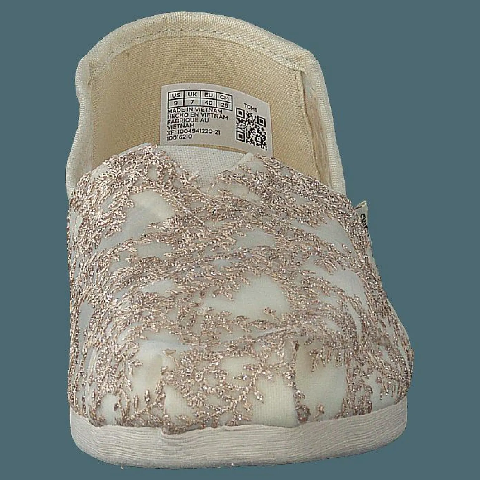 Hibiscus Floral Lace Alprg Natural Metallic