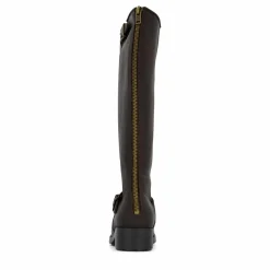 High Zip Back Brown/Gold