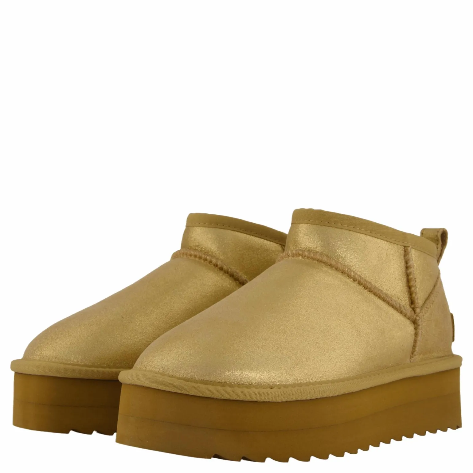 Lowboot Plateau Metallic Tan