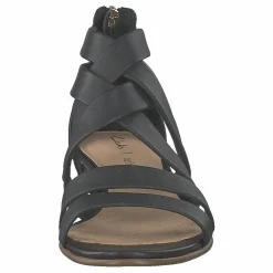 Mena Silk Black Leather