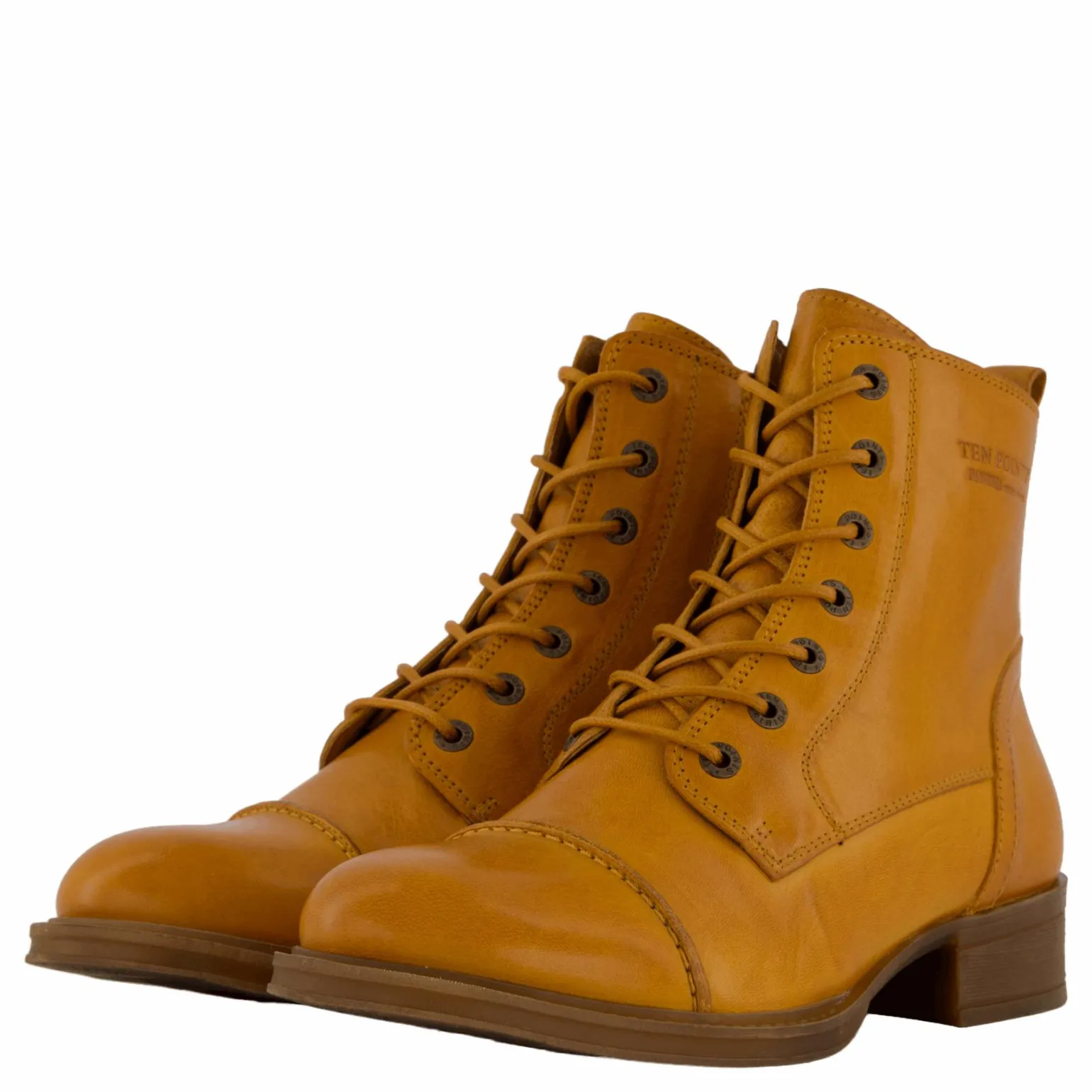 Pandora Laced Boots Yolk Mustard