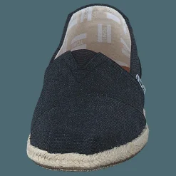 Seasonal Classics Black Washed Canvas Rope Sole