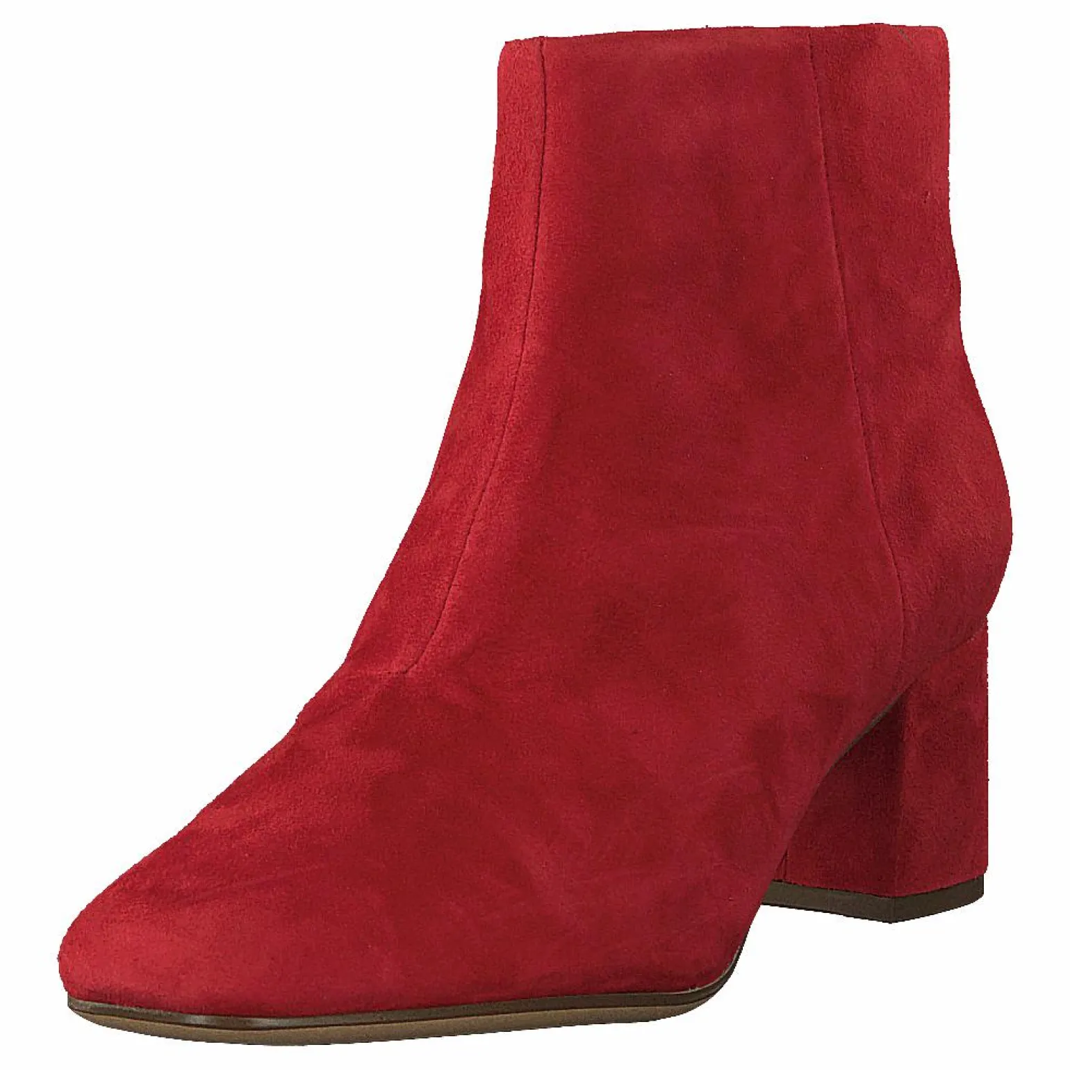 Sheer Flora Red Suede