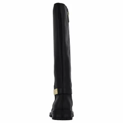 Th Logo Leather Long Boot Black